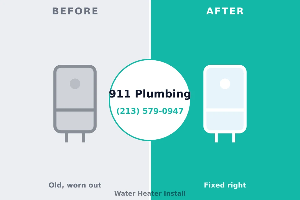 Before and after: plumbing repair Heritage Pines, FL